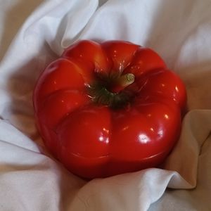 Vintage red pepper relish or trinket container
